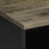 Szafka pod telewizor, czarna, 100x33x46 cm, lite drewno mango