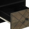 Szafka pod telewizor, czarna, 100x33x46 cm, lite drewno mango