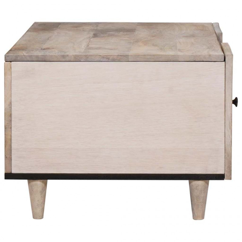 Stolik kawowy Beżowy 100 x 54 x 40 cm Lite drewno akacjowe