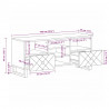 Szafka pod telewizor, czarna, 100x33x46 cm, lite drewno mango
