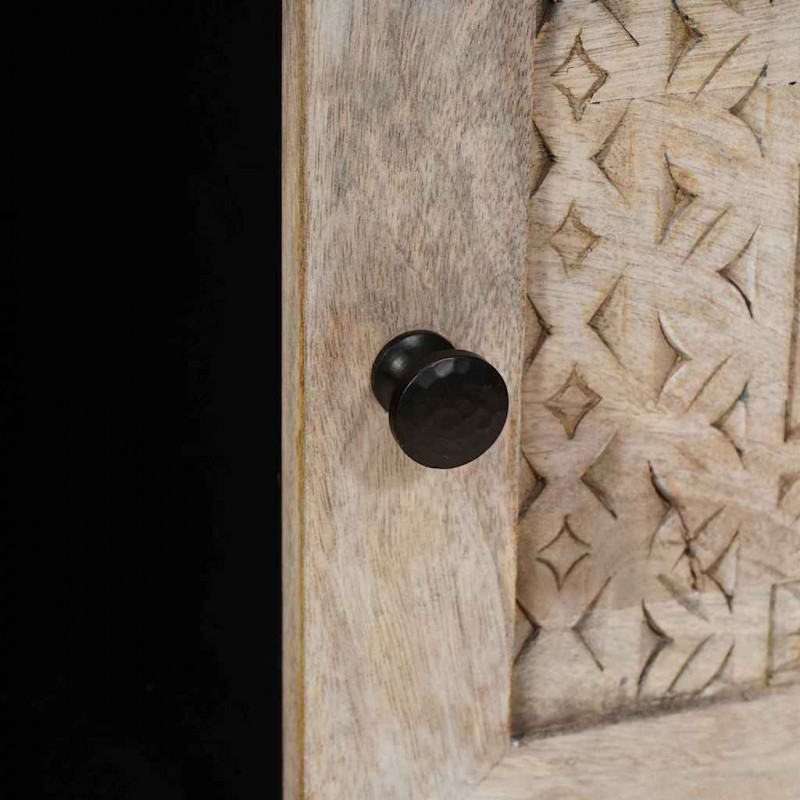 Stolik kawowy Beżowy 100 x 54 x 40 cm Lite drewno akacjowe