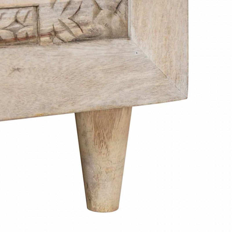Stolik kawowy Beżowy 100 x 54 x 40 cm Lite drewno akacjowe
