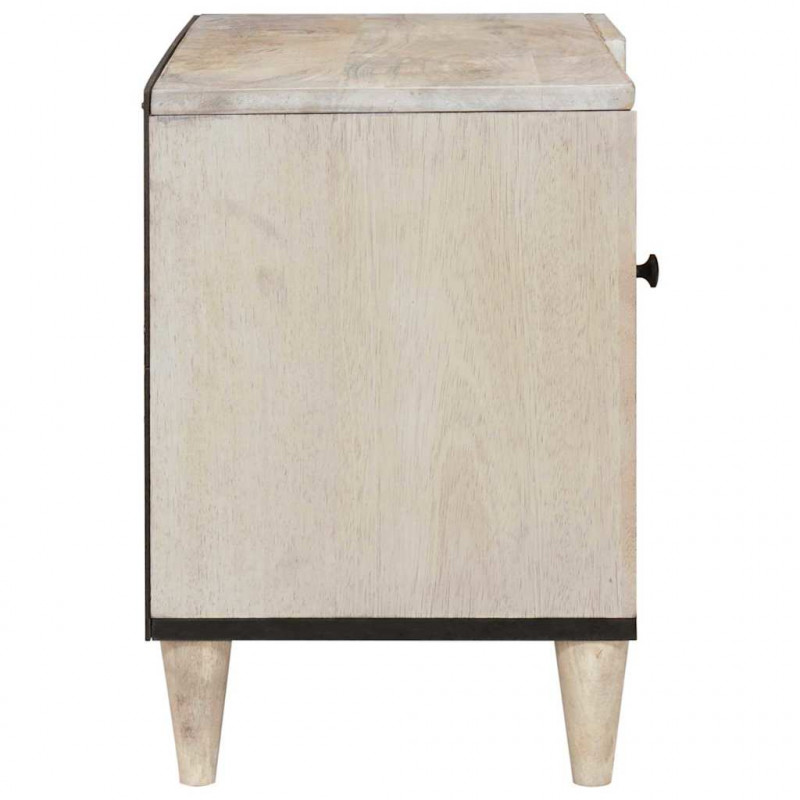 Jednostki telewizyjne z półką z drzwiami Biały 80 x 33 x 46 cm