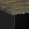 Szafka, czarna, 80x33x75 cm, lite drewno mango