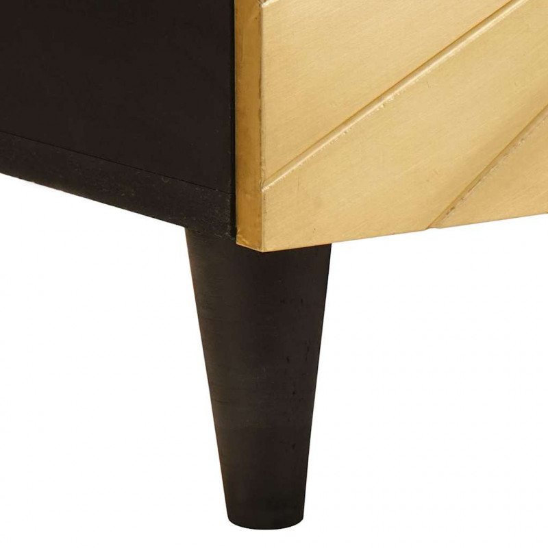 Szafka pod telewizor z szufladą Czarny i złoto 105 x 33 x 46 cm