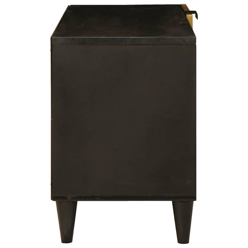 Szafka pod telewizor z półką Czarny i złoto 80 x 33 x 46 cm