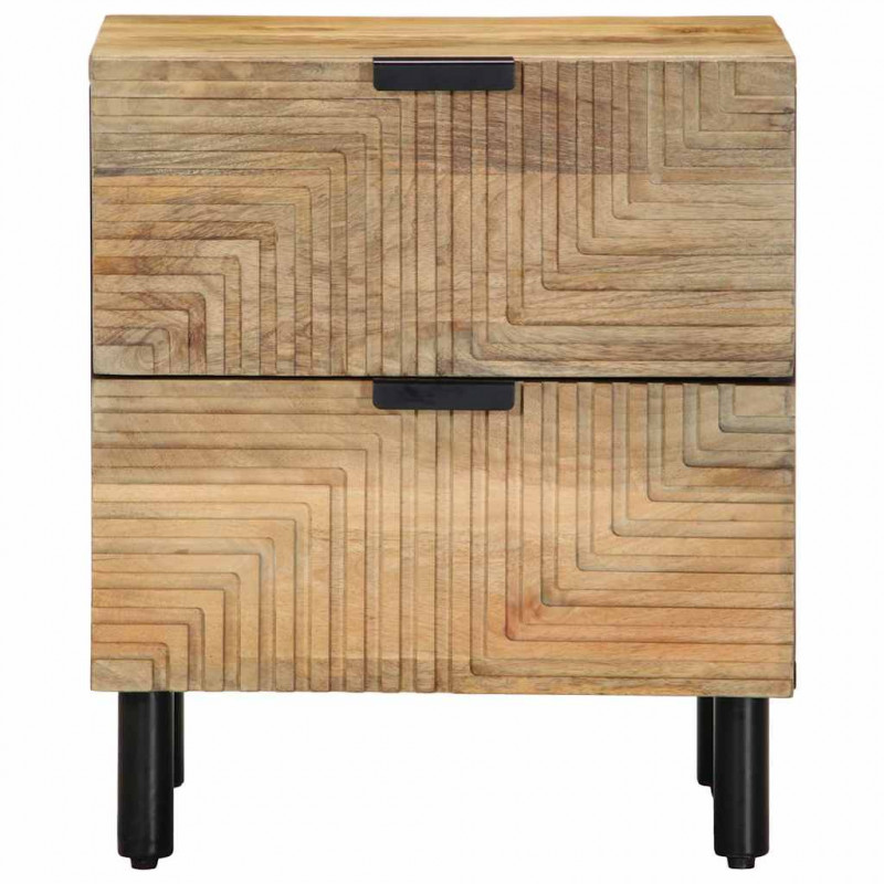 Szafka nocna Brązowa 40x33x46 cm Drewno lite Mango