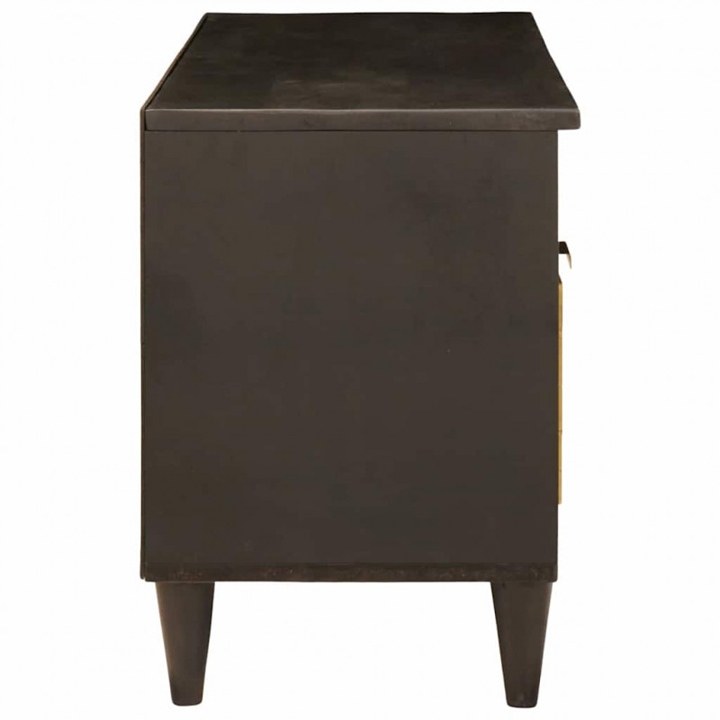 Szafka pod telewizor z szufladą Czarny i złoto 100 x 33 x 46 cm