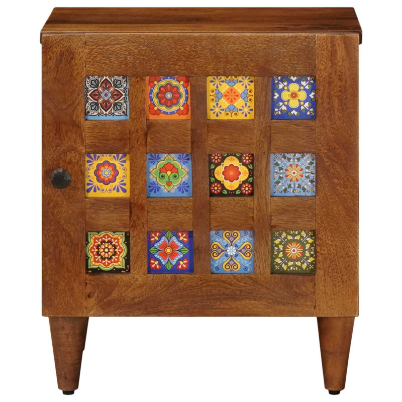 Szafka Nocna Brązowy 40 x 33 x 46 cm Drewno z mango