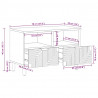 Szafka RTV Brązowa 70x33x46 cm Drewno lite Mango