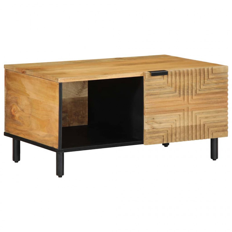 Stolik kawowy Brązowy 80x50x40 cm Drewno lite Mango