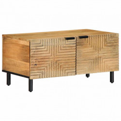 Stolik kawowy Brązowy 80x50x40 cm Drewno lite Mango