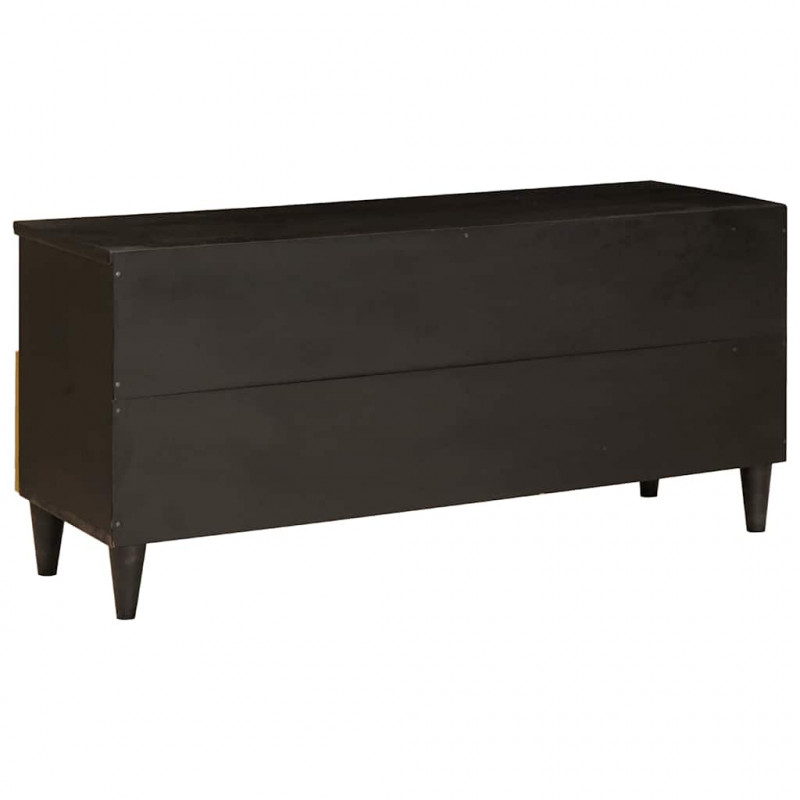 Szafka pod telewizor z szufladą Czarny i złoto 100 x 33 x 46 cm