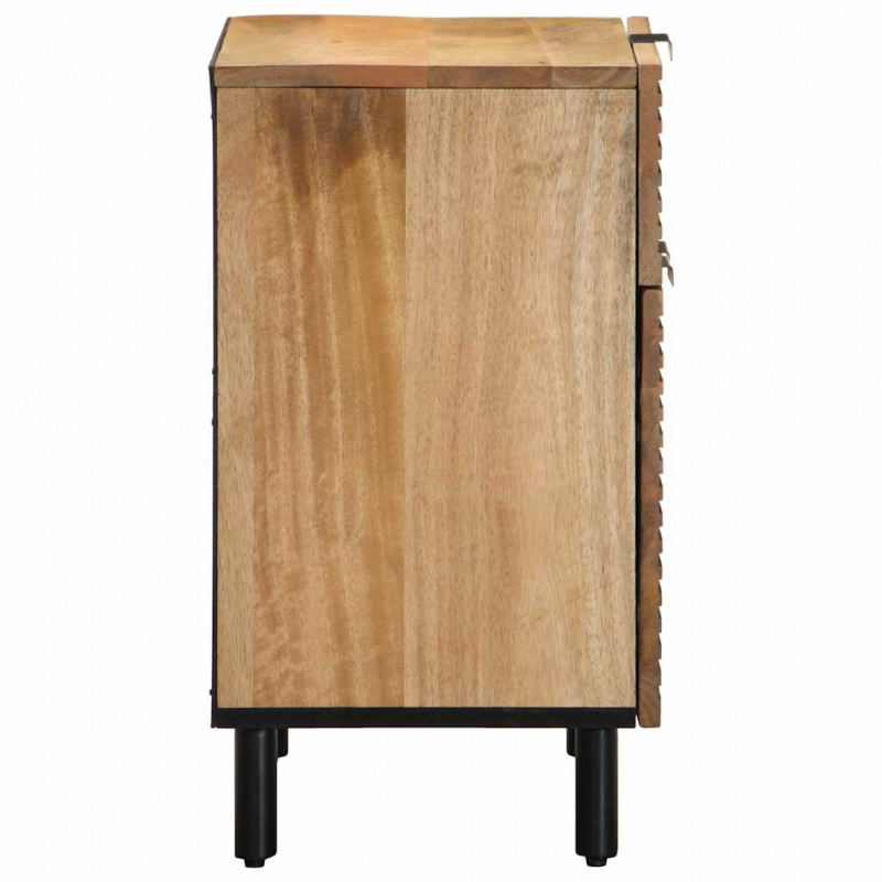 Szafka nocna Brązowa 50x33x60 cm Drewno lite Mango
