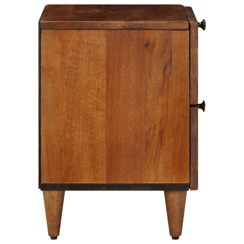 Szafka Nocna 2 pcs Brązowy 40 x 33 x 46 cm Drewno z mango