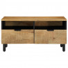 Stolik kawowy Brązowy 80x54x40 cm Drewno lite Mango
