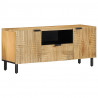 Szafka RTV Brązowa 105x33x46 cm Drewno lite Mango