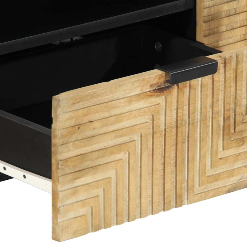 Szafka RTV Brązowa 105x33x46 cm Drewno lite Mango