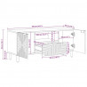Szafka RTV Brązowa 105x33x46 cm Drewno lite Mango