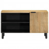 Szafka RTV Brązowa 80x31,5x46 cm Drewno lite Mango