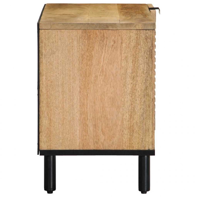Szafka RTV Brązowa 80x31,5x46 cm Drewno lite Mango