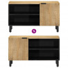 Szafka RTV Brązowa 80x31,5x46 cm Drewno lite Mango