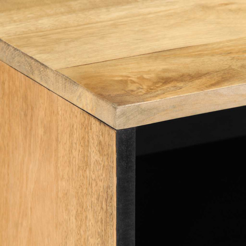 Szafka RTV Brązowa 80x31,5x46 cm Drewno lite Mango
