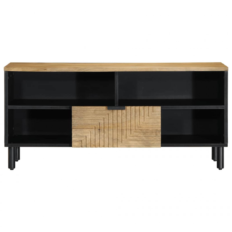 Szafka RTV Brązowa 100x33x46 cm Drewno lite Mango