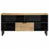 Szafka RTV Brązowa 100x33x46 cm Drewno lite Mango