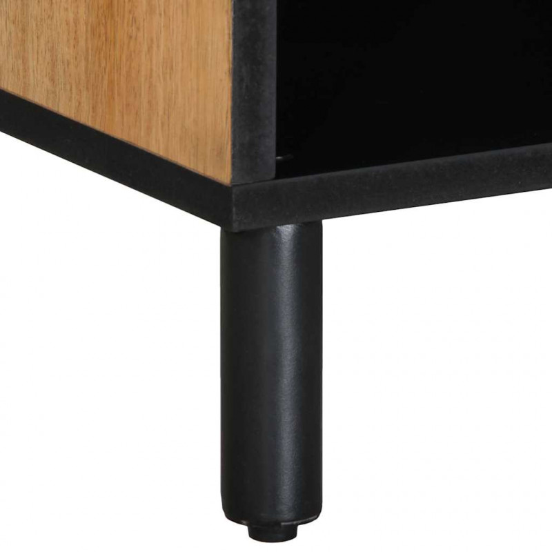 Szafka RTV Brązowa 100x33x46 cm Drewno lite Mango