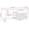 Szafka RTV Brązowa 100x33x46 cm Drewno lite Mango