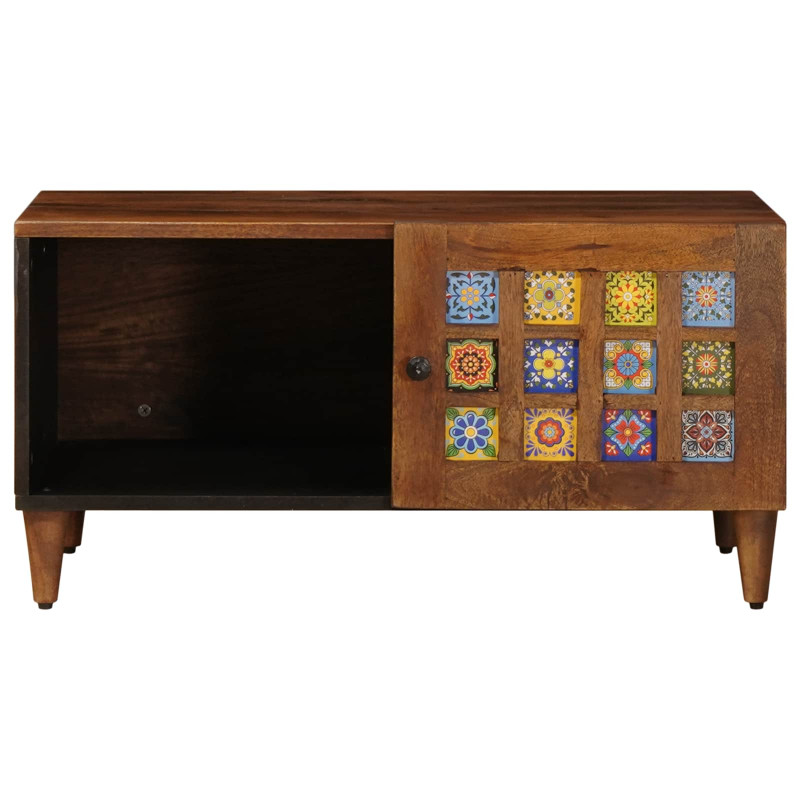 Stolik kawowy Brązowy 80 x 50 x 40 cm Drewno z mango