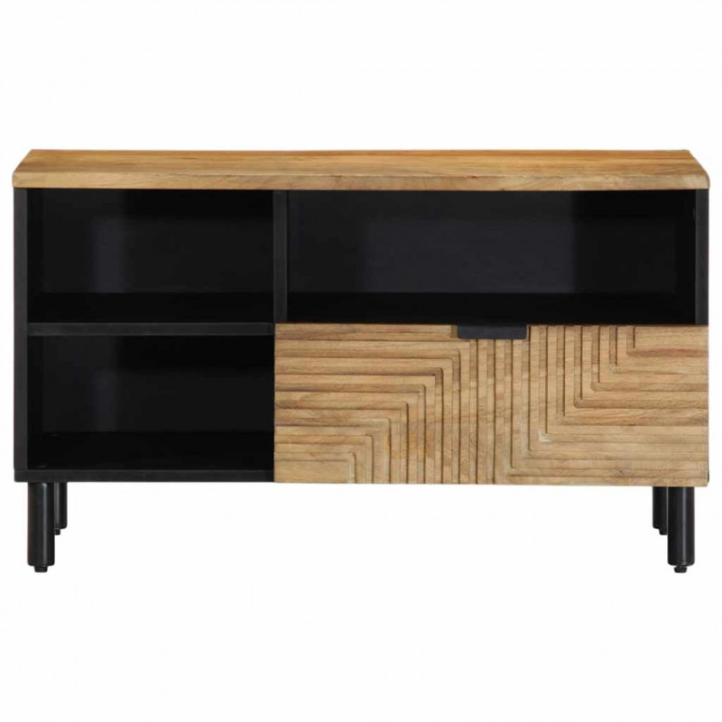 Szafka RTV Brązowa 80x33x46 cm Drewno lite Mango