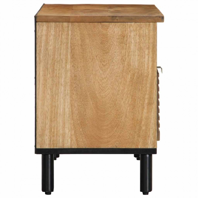 Szafka RTV Brązowa 80x33x46 cm Drewno lite Mango