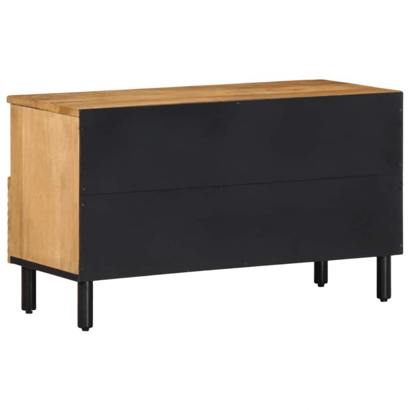 Szafka RTV Brązowa 80x33x46 cm Drewno lite Mango