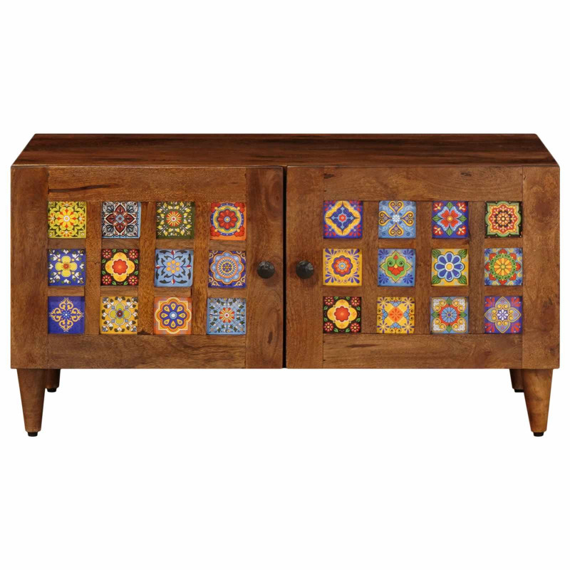 Stolik kawowy Brązowy 80 x 50 x 40 cm Drewno z mango