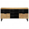 Szafka RTV Brązowa 100x33x46 cm Drewno lite Mango