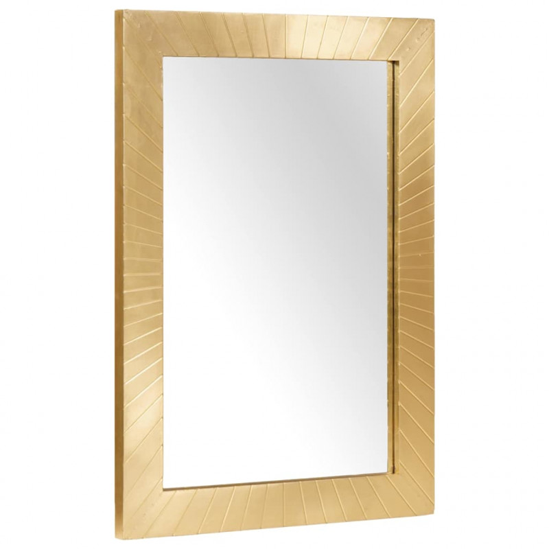Lustro łazienkowe Z lustrem Czarny i złoto 50 x 2,5 x 70 cm