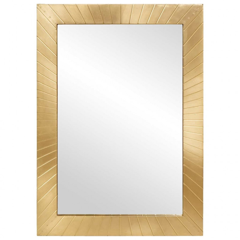 Lustro łazienkowe Z lustrem Czarny i złoto 50 x 2,5 x 70 cm