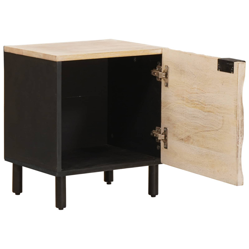 Szafka Nocna 2 pcs Biały 40 x 33 x 46 cm Drewno z mango