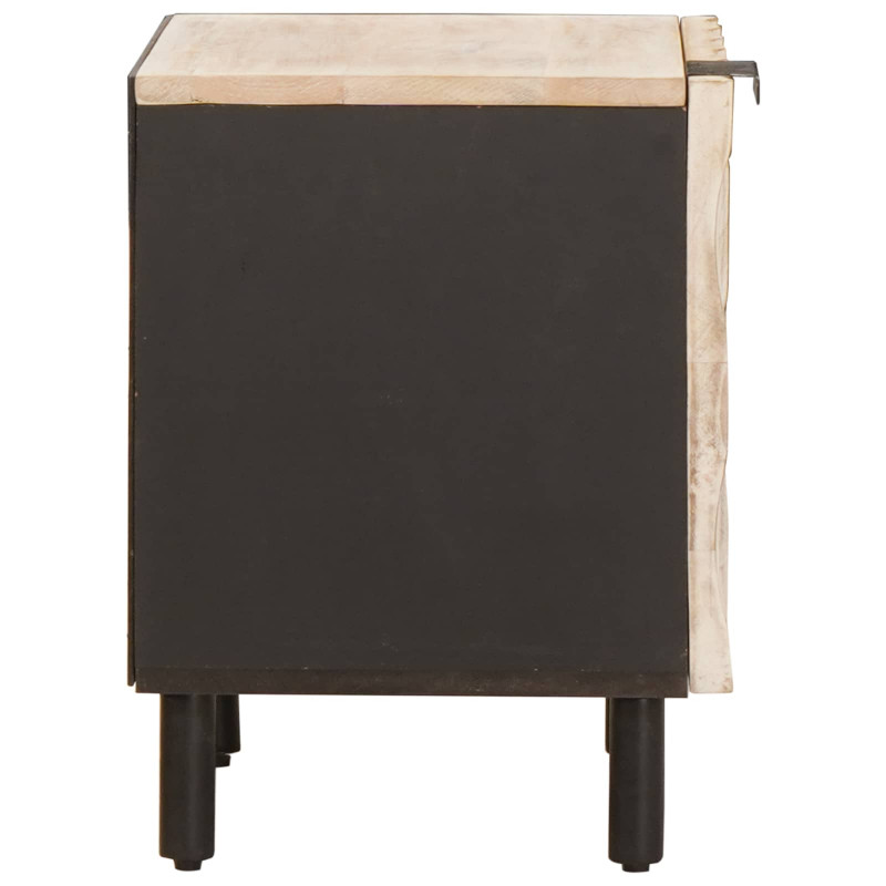 Szafka Nocna 2 pcs Biały 40 x 33 x 46 cm Drewno z mango