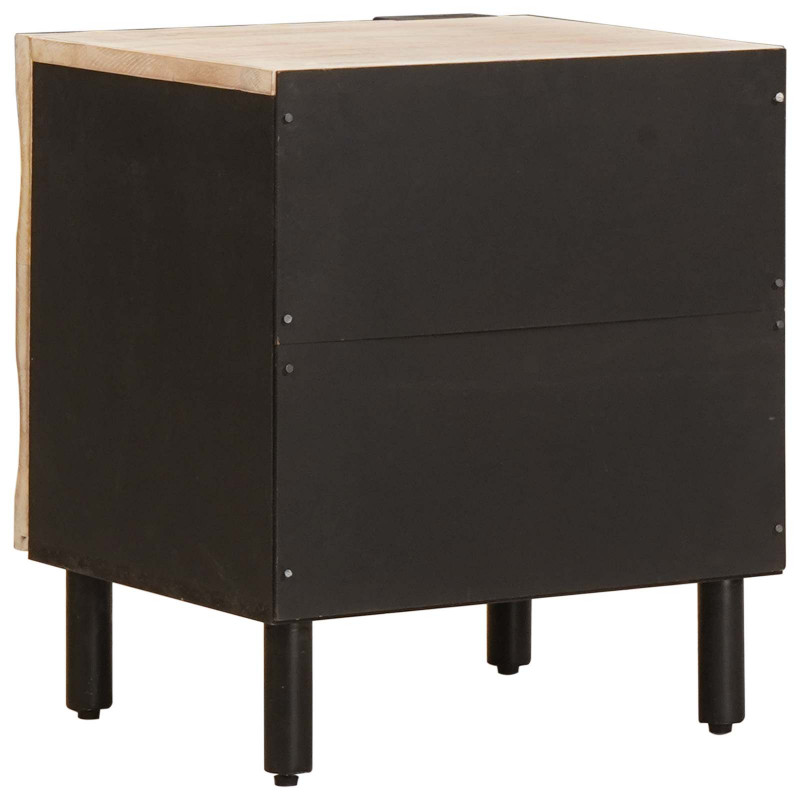 Szafka Nocna 2 pcs Biały 40 x 33 x 46 cm Drewno z mango