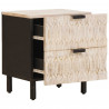 Szafka Nocna 2 pcs Biały 40 x 33 x 46 cm Drewno z mango
