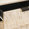 Szafka Nocna 2 pcs Biały 40 x 33 x 46 cm Drewno z mango
