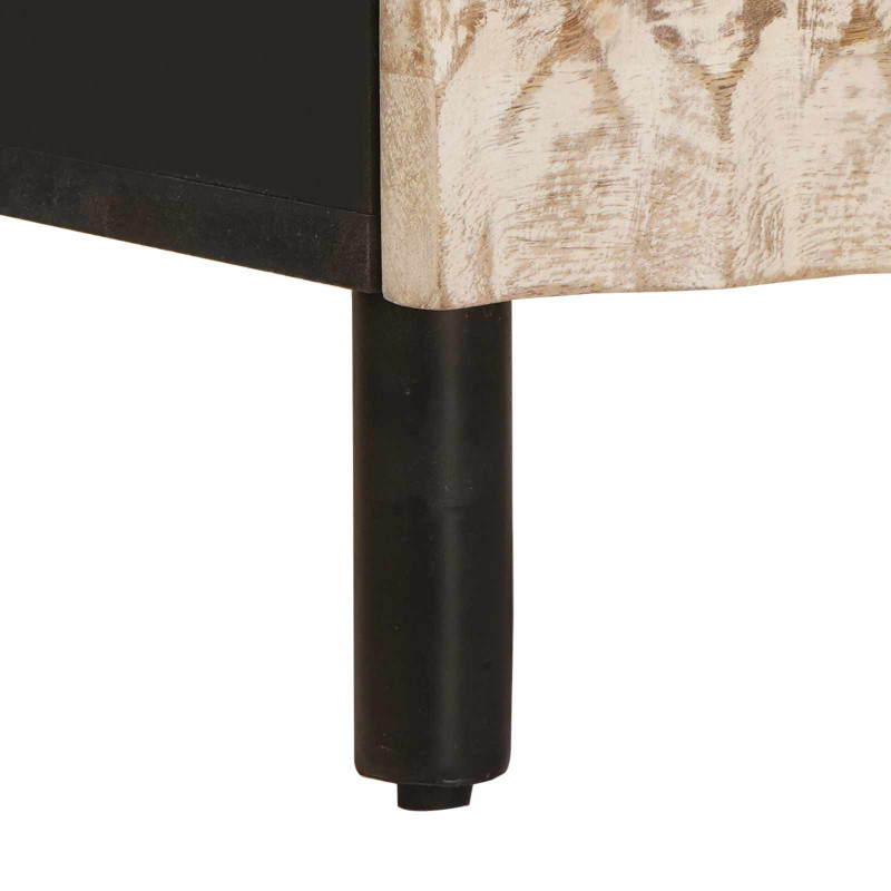 Szafka Nocna 2 pcs Biały 40 x 33 x 46 cm Drewno z mango