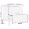 Szafka Nocna 2 pcs Biały 40 x 33 x 46 cm Drewno z mango