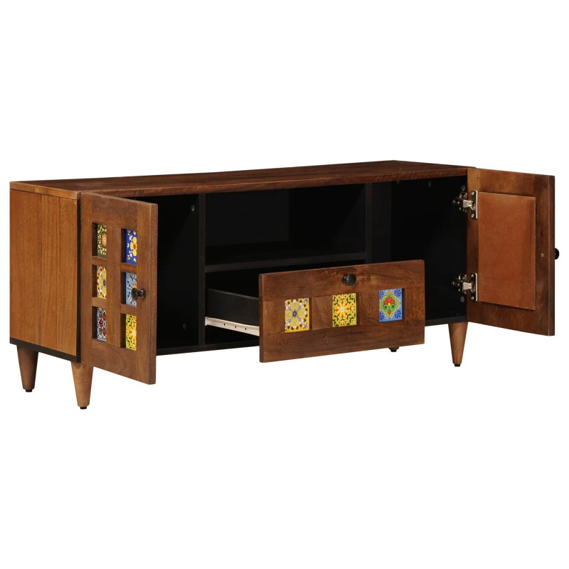 Szafka pod telewizor z szufladą orzech włoski 105 x 33 x 46 cm