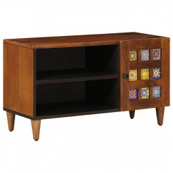 Szafka pod telewizor z drzwiami orzech włoski 80 x 33 x 46 cm