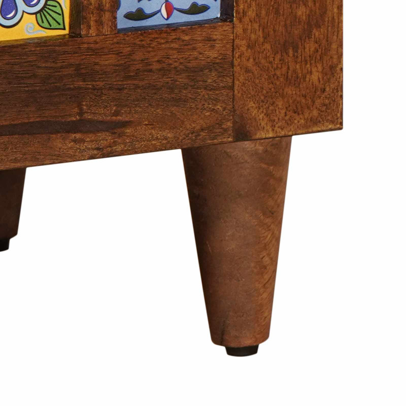 Szafka pod telewizor z drzwiami orzech włoski 80 x 33 x 46 cm