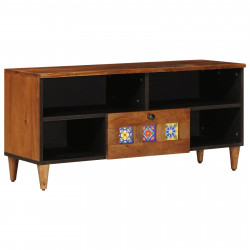Szafka pod telewizor z szufladą orzech włoski 100 x 33 x 46 cm